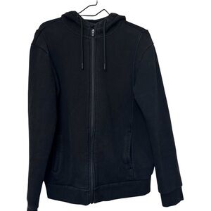 FIGS Men’s Essential Fleece Full Zip Hoodie Black Size Medium MXXOW1004